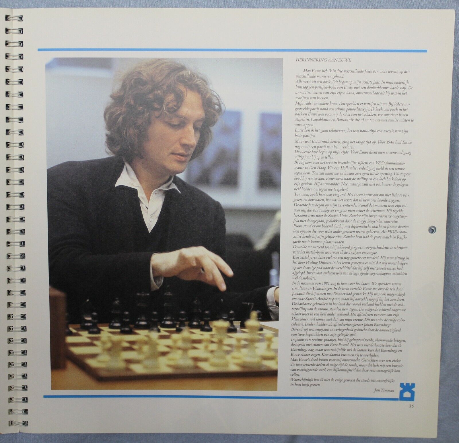 11079.Chess Book: Huge Format, Photo&Calendar 50 Jaar Hoogovens Schaaktoernooi 1988