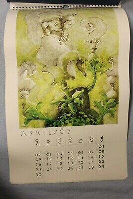 11141.Chess Calendar in surrealistic style 2007 illustrated by Lina Kusaite