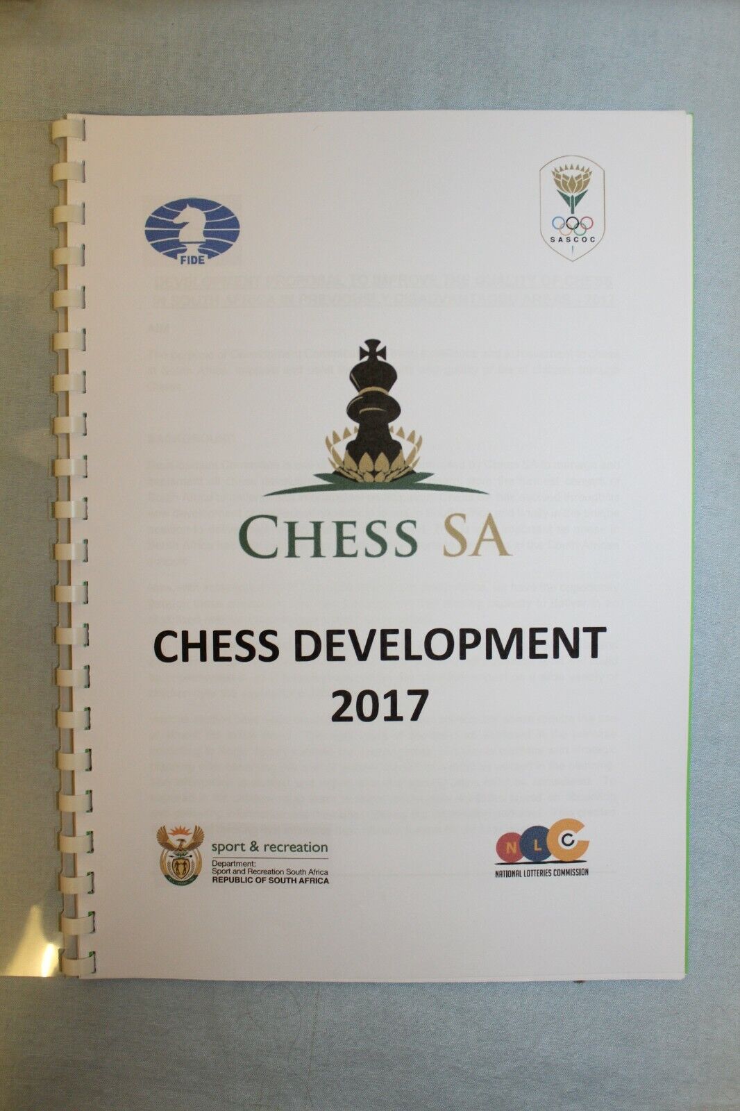 11149.Chess Development Materials. Sport & Recreation department, South Africa 2017