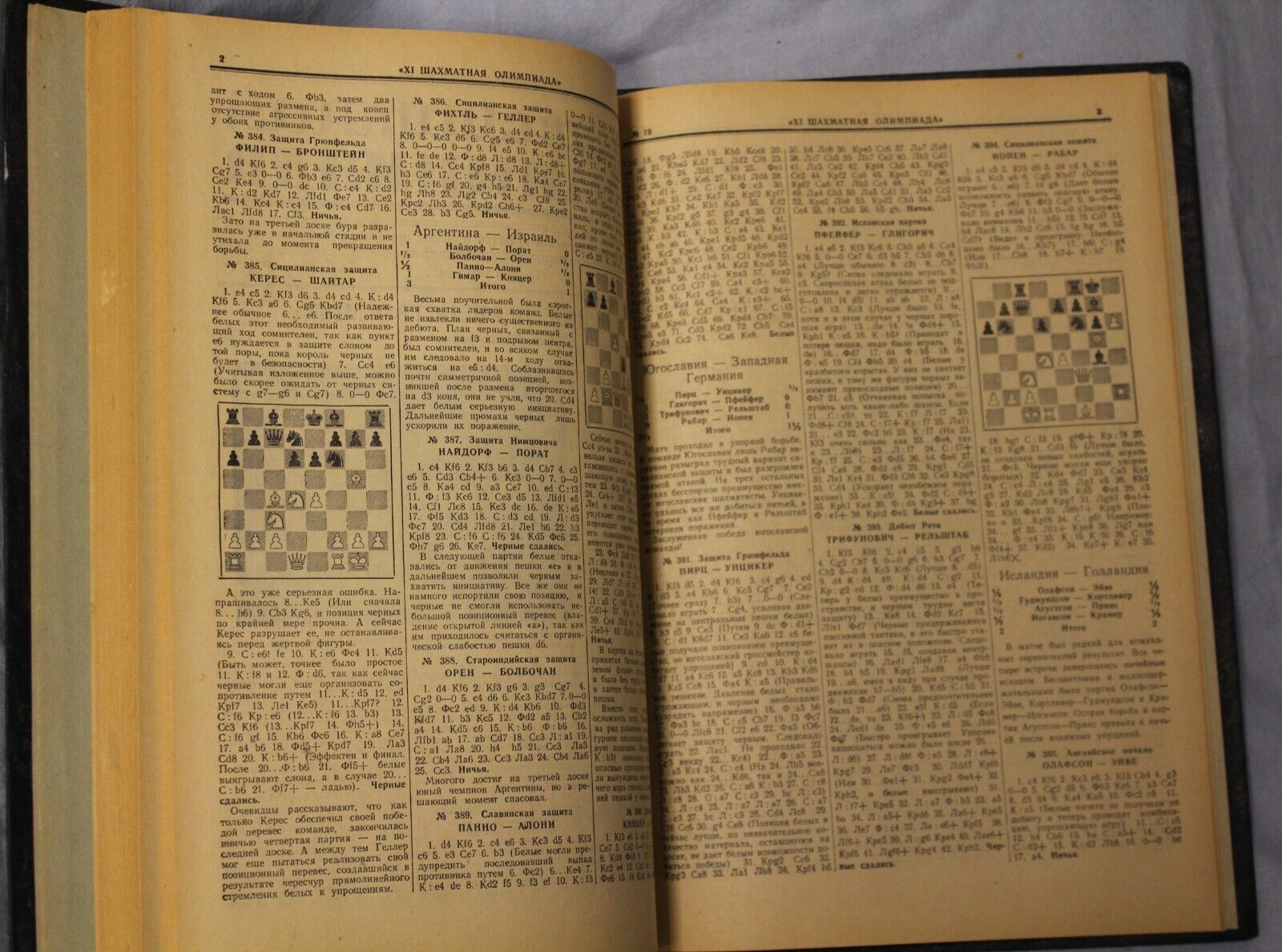 11243.Complete set 20 Soviet Chess Bulletins XI Chess Olympiad 1954.Publisher' binding