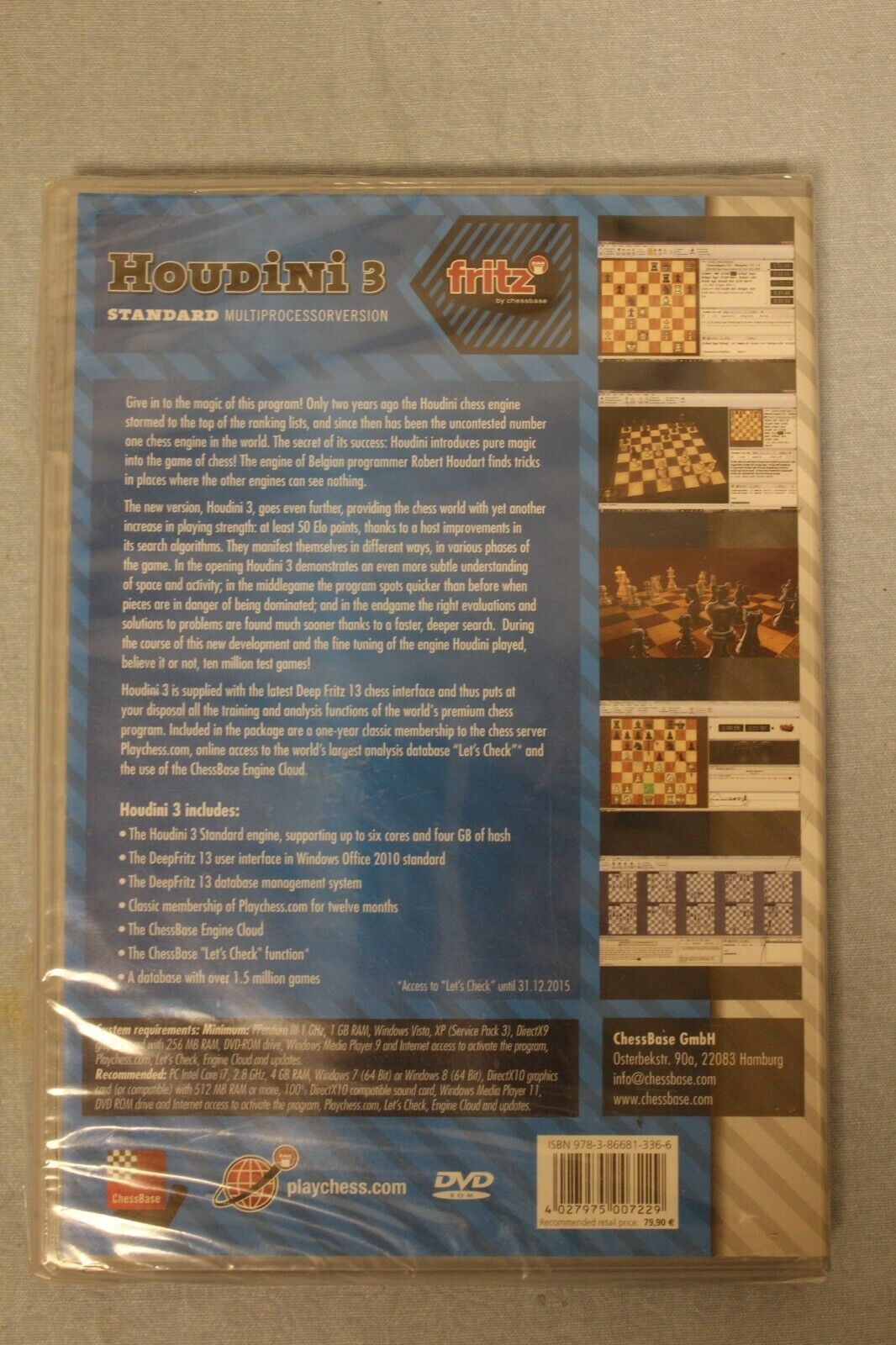 11254.Computer Chess Program DVD. Houdini 3. Unopened