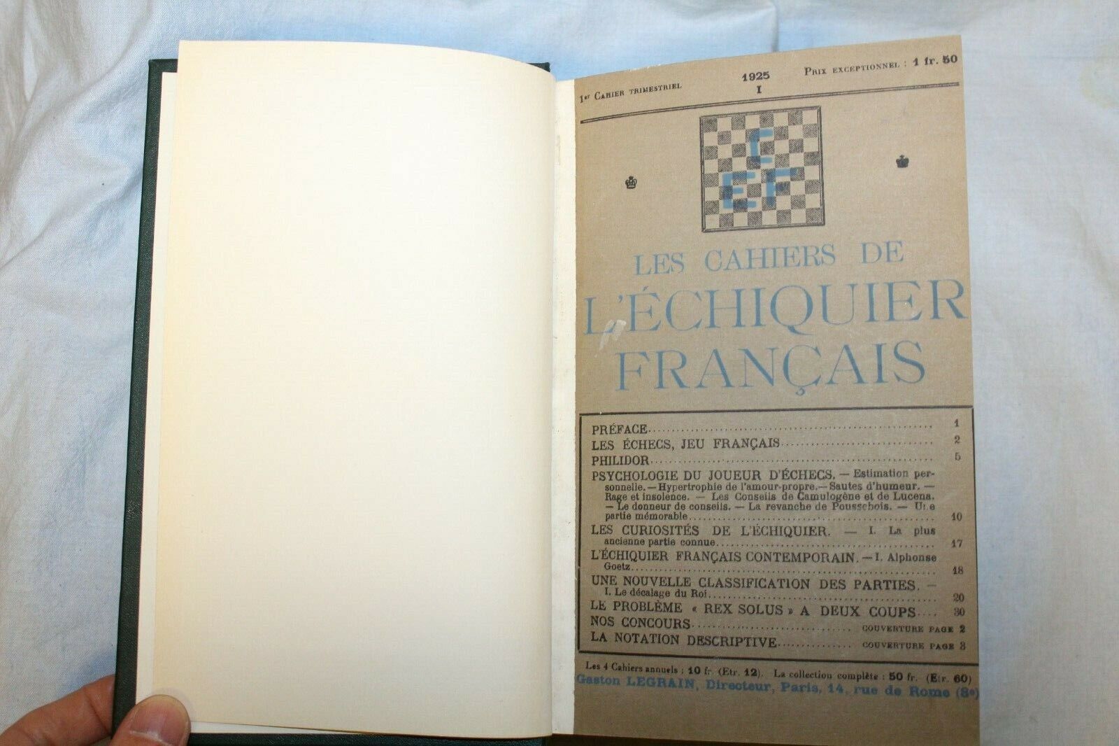 11298.French Chess Monographs Collection: l'Échiquier Français 1925-37 all issues ever