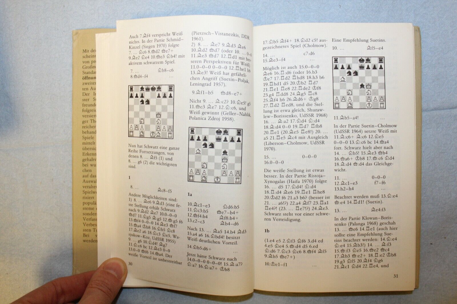 11310.German Chess Book Signed by Suetin to Polugaevsky. Russisch bis Konigsgambit