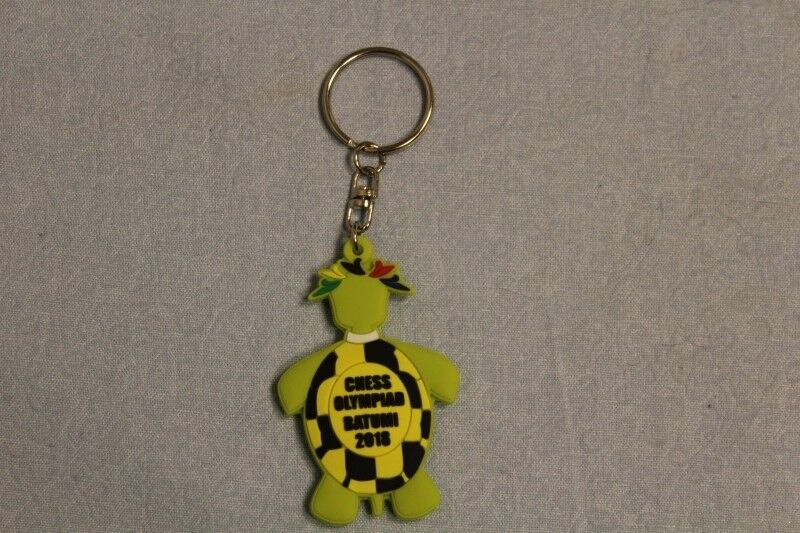 11346.Key Chain the Turtle with the Official Logo of Batumi World Chess Olympiad 2018