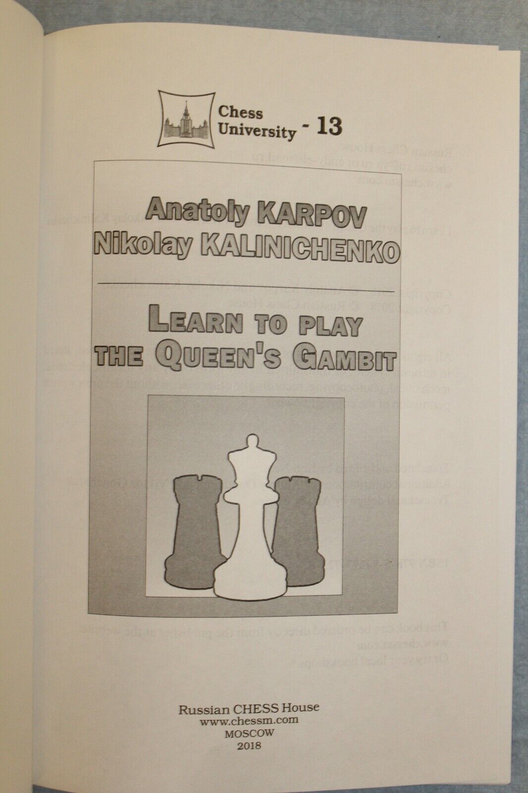 11354.Learn to Play the Queen's Gambit. A. Karpov, N. Kalinichenko. 2018