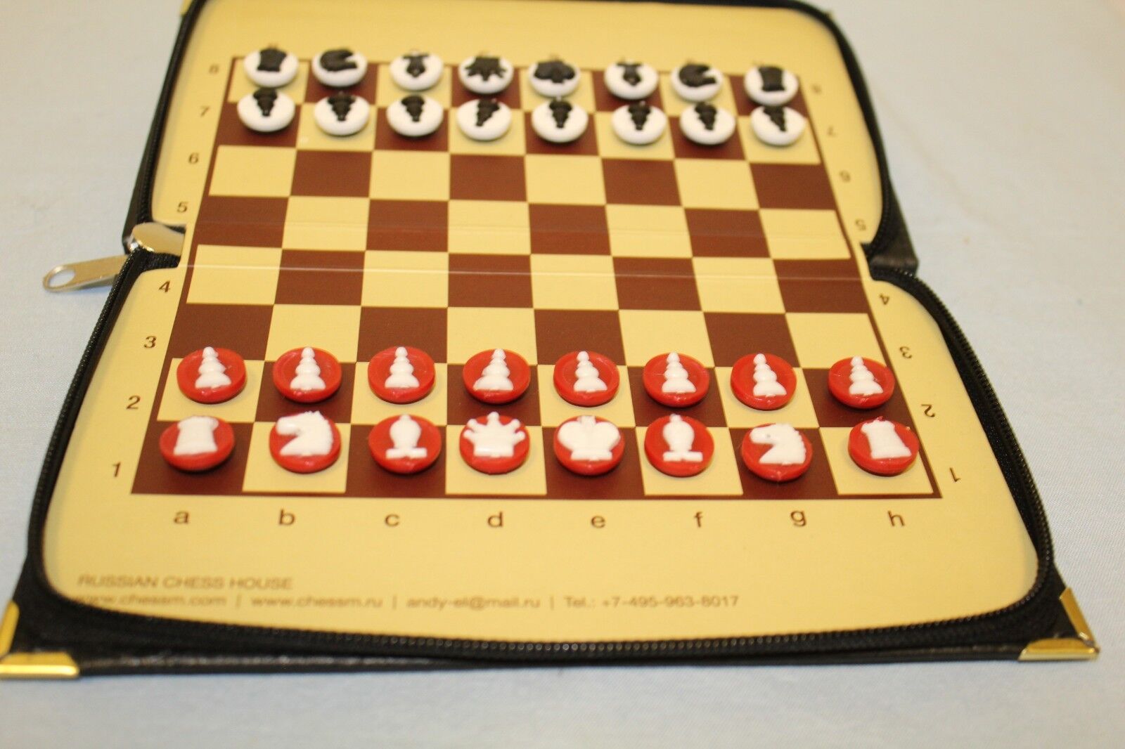 11364.Magnetic Pocket Traveling Chess Set. Chessm.com. Faux lether