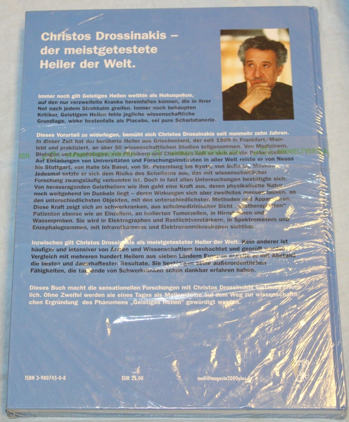 11371.Medical book: Hoffmann, Maren - Christos Drossinakis - Ein Geistheiler 2003