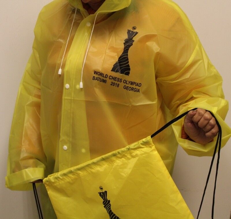 11419.Raincoat with the Official Logo of Batumi World Chess Olympiad 2018