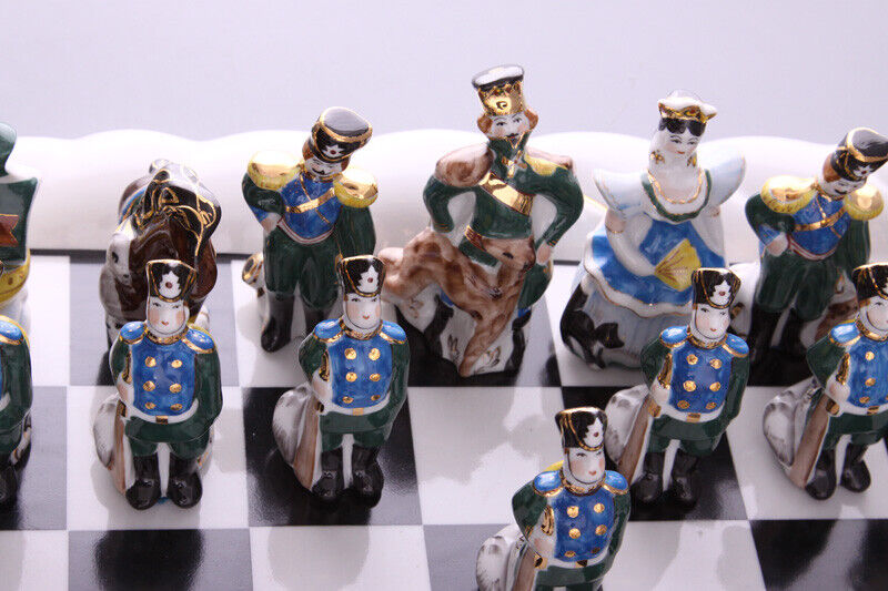 11599.Russian Porcelain Chess Set The Presidential Regiment (Verbilki) Gardner factory