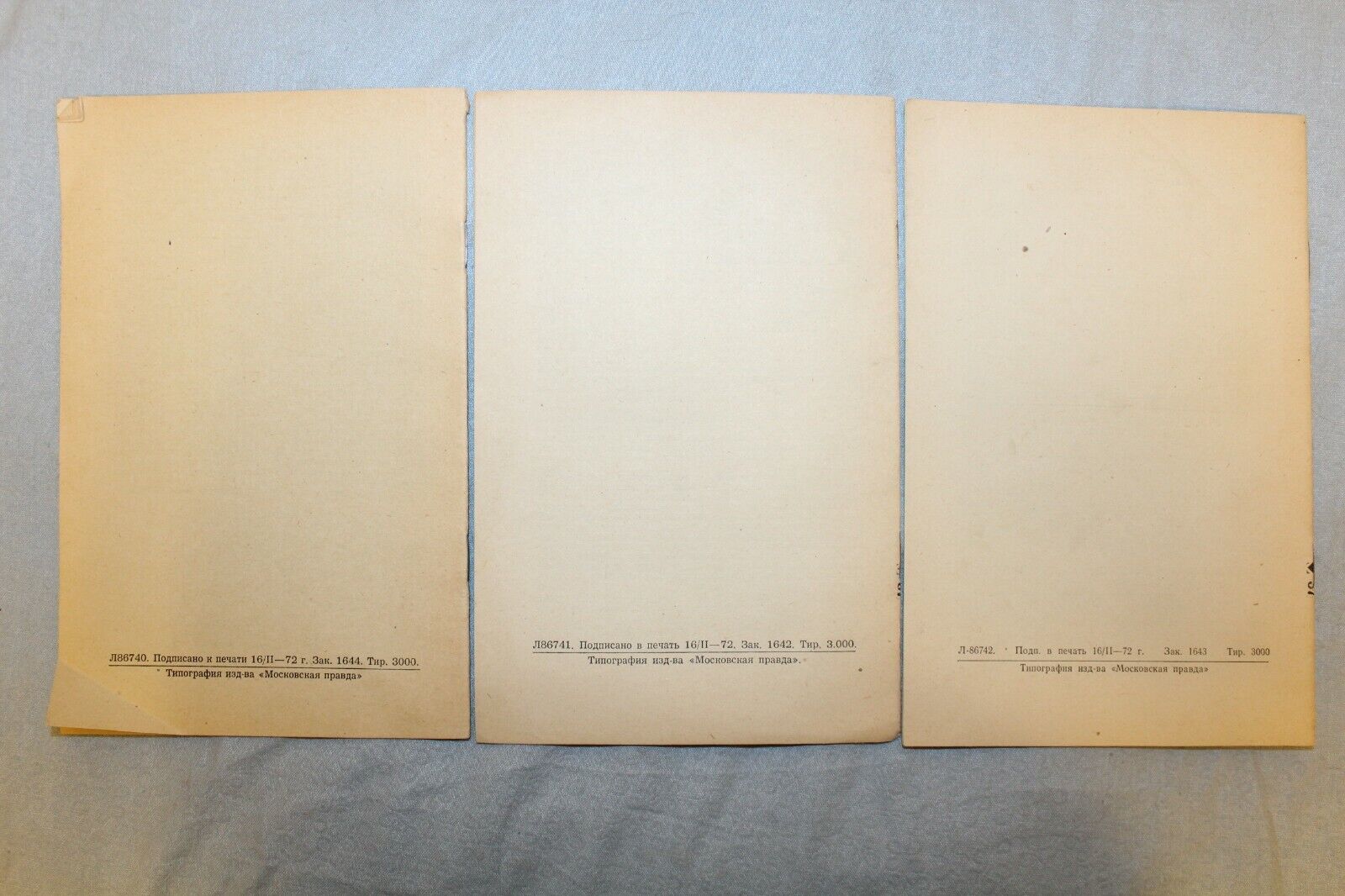 11646.Set of 3 Soviet Chess Methodical Instructions of Central Chess Club. USSR 1972