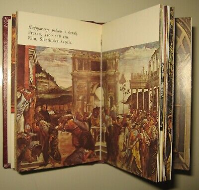 11649.Set of 4 Croatian Art Mini Books: Giotto. El Greco. Botticelli. Delacroix. 1986