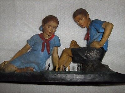 11834.SOVIET CHESS SCULPTURE 