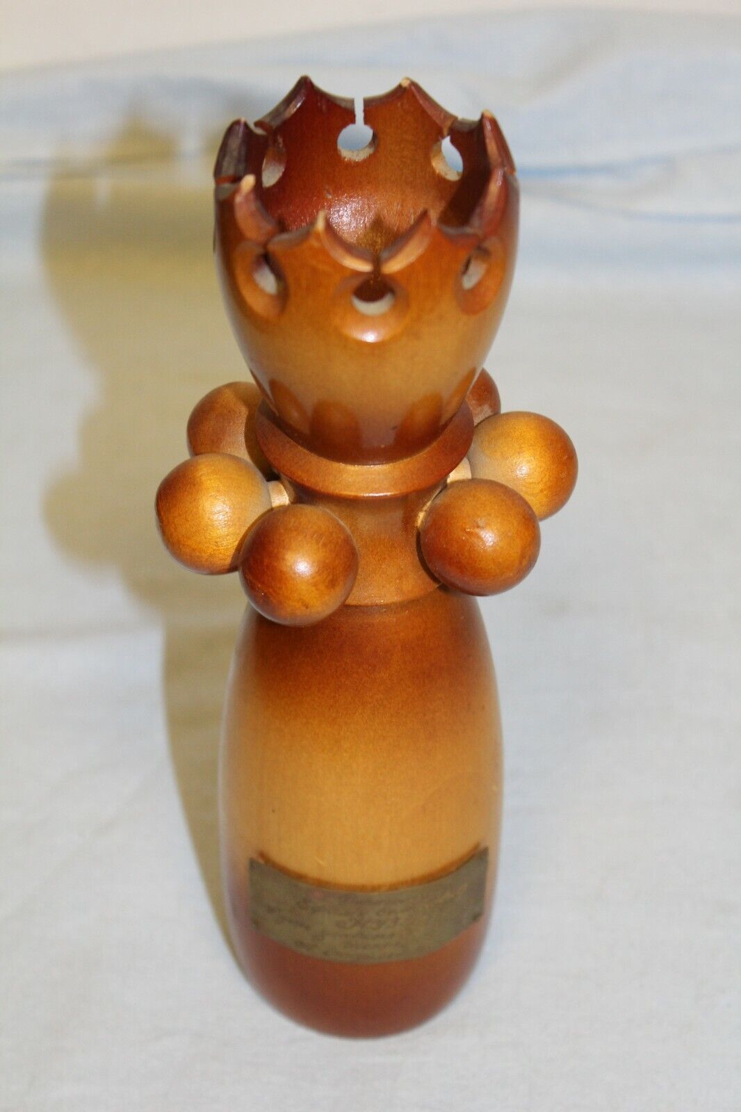 11876.Soviet Wooden Chess Piece Souvenir. To Y. Nuz fon his 50th Birthday