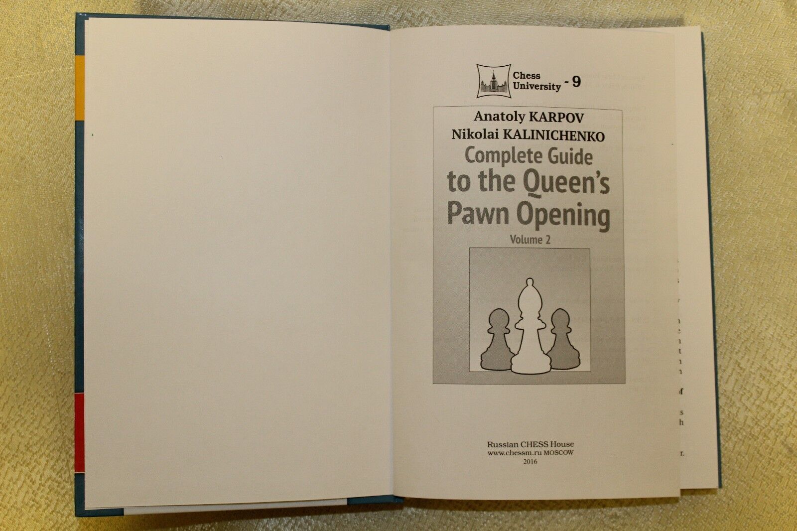 11900.Two Chess Books: Karpov, Kalinichenko.Complete Guide to the Quin's Pawn Opening