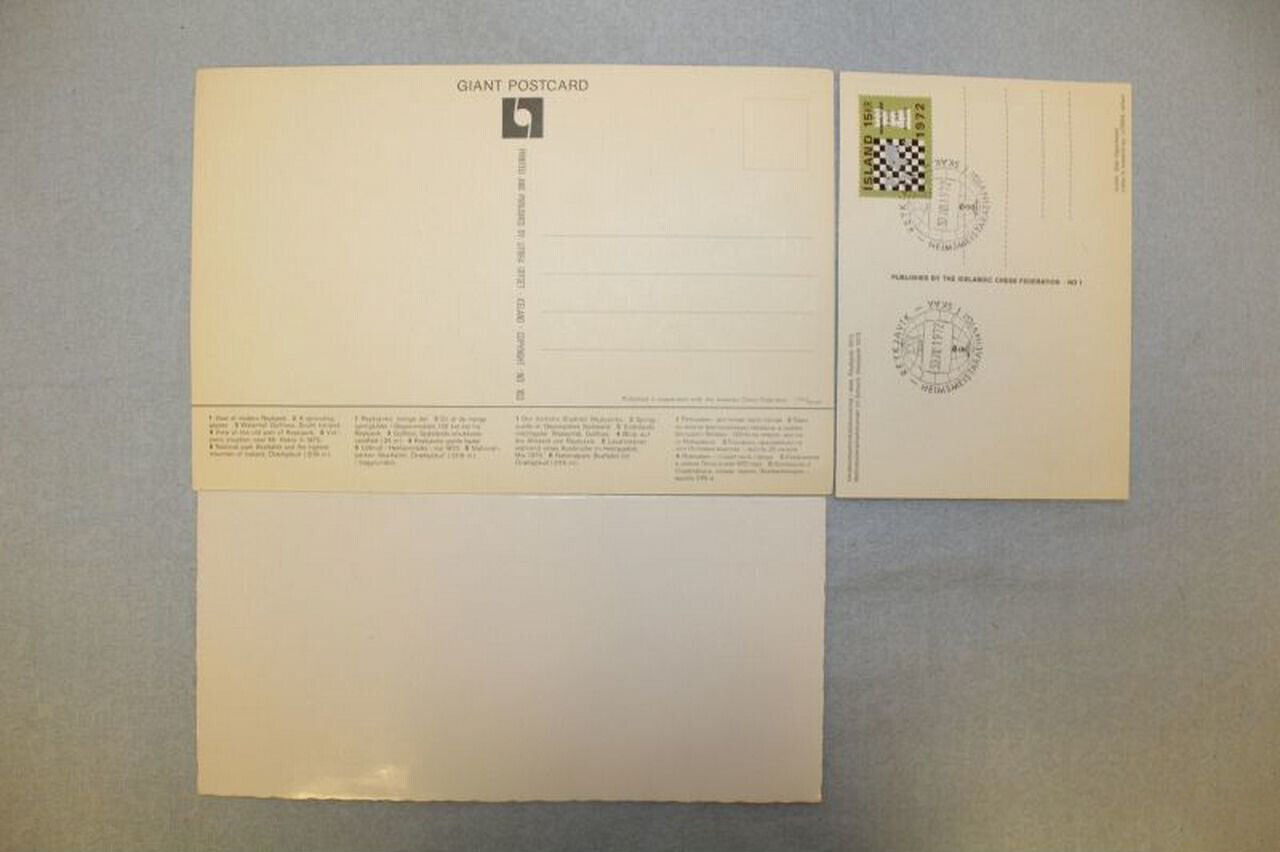 11912.Unique Set Spassky-Fischer 1972 Match. 18 envelopes 3 postcards 2 coins