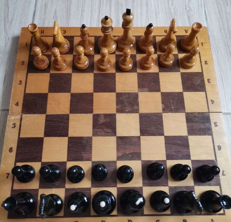 Деревянные гроссмейстерские шахматы СССР.