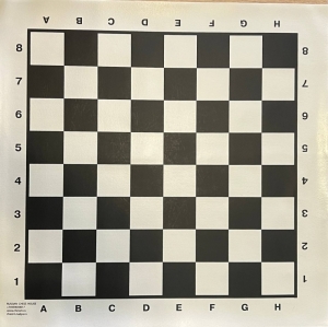 Доска виниловая утолщенная шахматная чёрная (производство Россия)