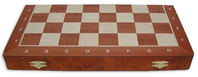 Шахматная доска складная деревянная Турнирная 5 (без фигур) / Wegiel (Польша)